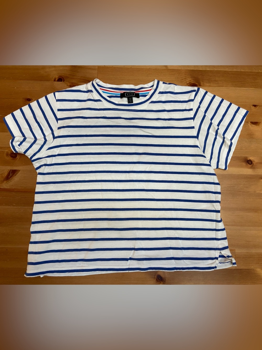 AYR Cotton Nautical mock neck tee